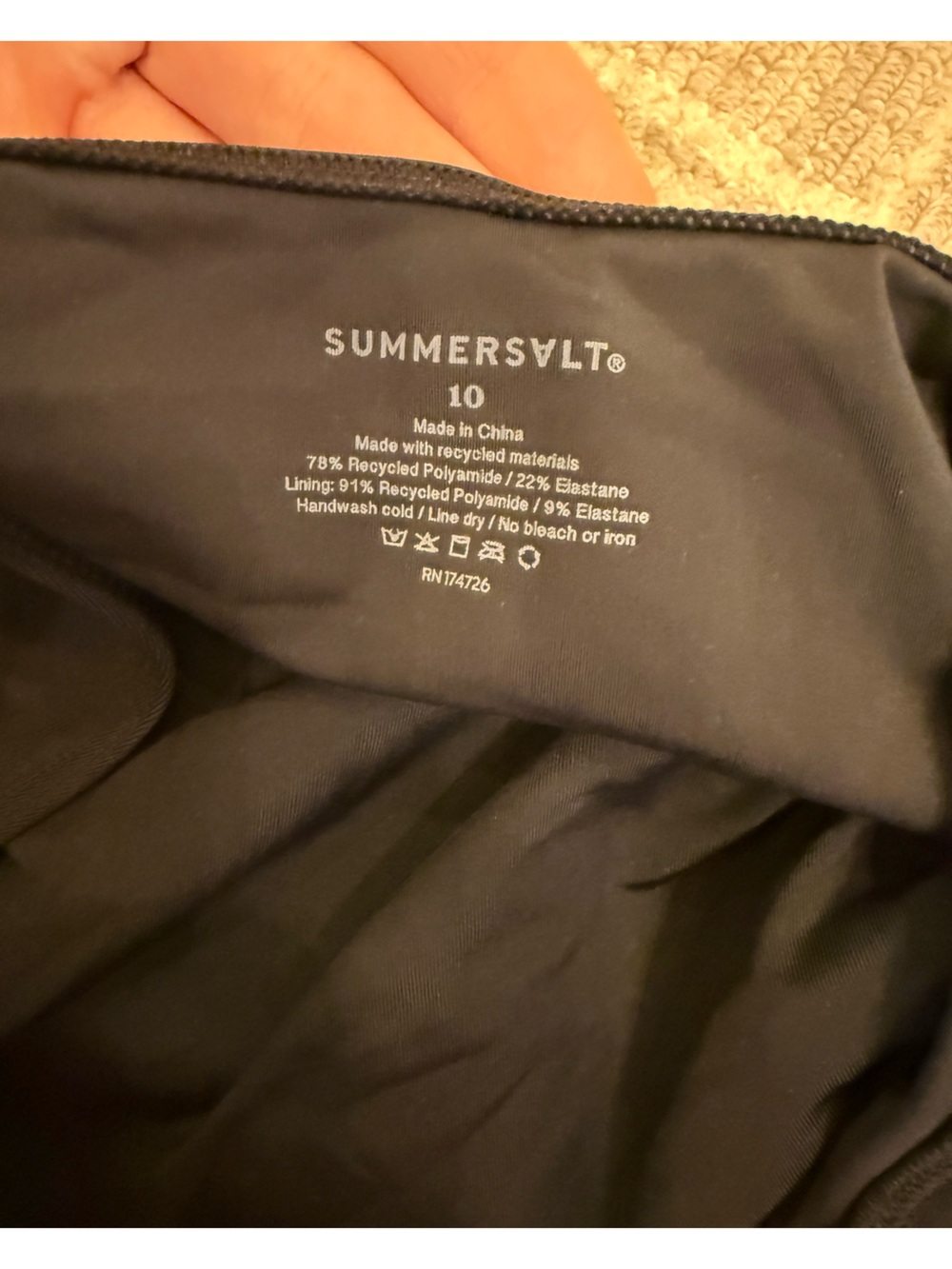 Summersalt The Ruched High Leg High Rise Bottom-Black - Picture 4 of 5